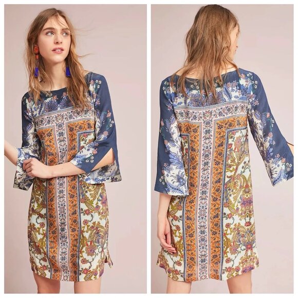 Maeve by Anthropologie~ Barcelona Silk Dress in size 6 - Picture 14 of 14